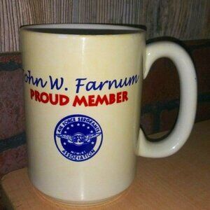 USAF Mug Air Force AFSA Sergeants Association John W. Farnum Ceramic some wear